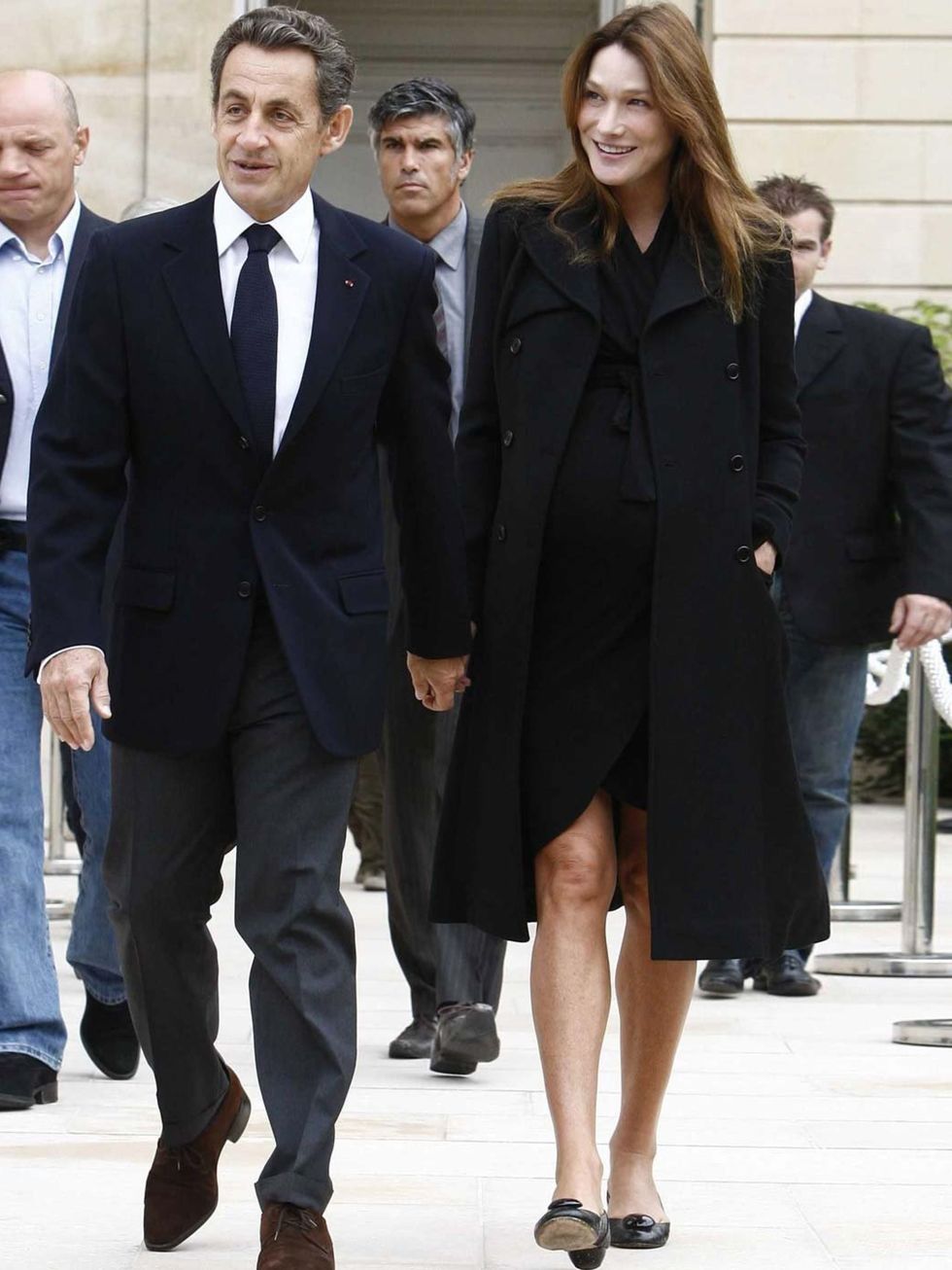 <p>Nicolas Sarkozy and Carla Bruni</p>