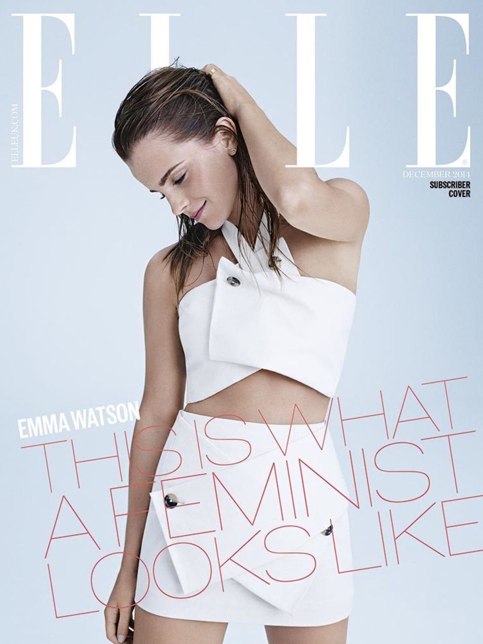 <p><a href="http://www.elleuk.com/tags/emma-watson">Emma Watson</a>, subscriber cover, December 2014.</p>

<p><em><a href="http://www.elleuk.com/subscribe" style="color: rgb(7, 130, 193);">Subscribe to ELLE today and never miss an issue</a></em></p>