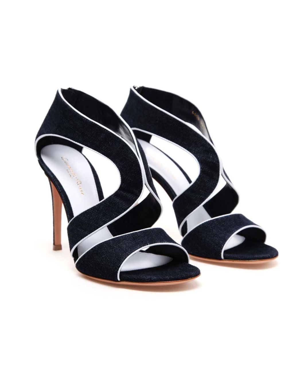 <p>Gianvito Rossi denim cut-out sandals, £445, available from <a href="http://www.brownsfashion.com/product/LS4I52670002/193/denim-cutout-sandals">Browns</a></p>