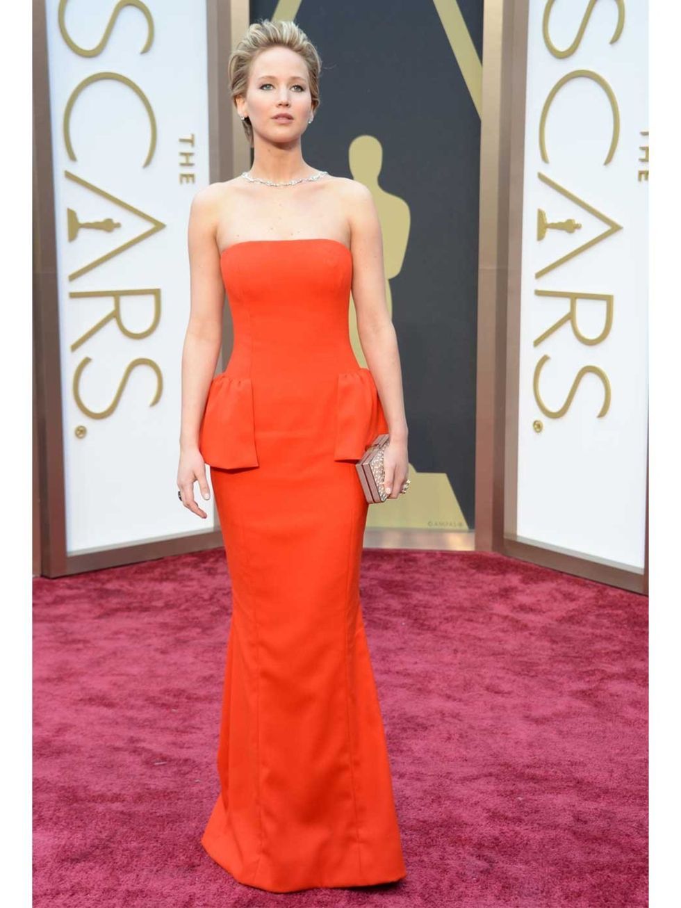 Jennifer Lawrence wears Dior to the Academy Awards 2014