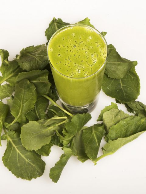 <p><strong>8.4K Shares.</strong> This smoothie from <a href="http://www.crunchybetty.com/clear-skin-from-the-inside-out-green-smoothies">Crunchy Betty</a> is supposed to pave the way for smooth skin, clear up acne and speed up hair and nail growth too. It