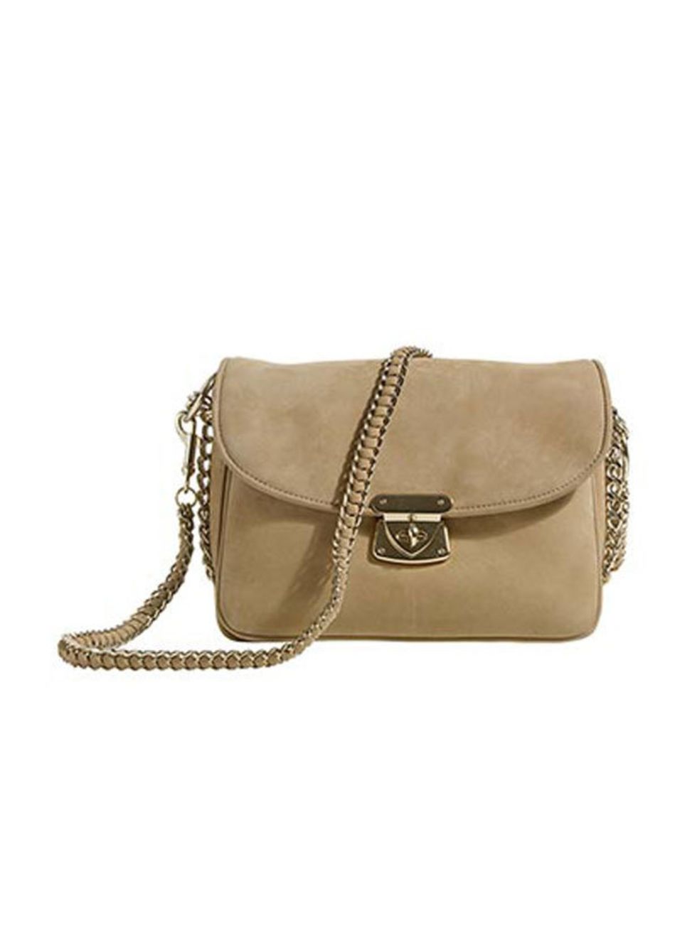 <p>We instantly fell for this nude suede bag. A timeless classic and perfect for channelling autumns ladylike vibe. <a href="http://www.reissonline.com/shop/womens/womens_new_arrivals/duke/tan/">Reiss</a> leather bag, £179 </p>