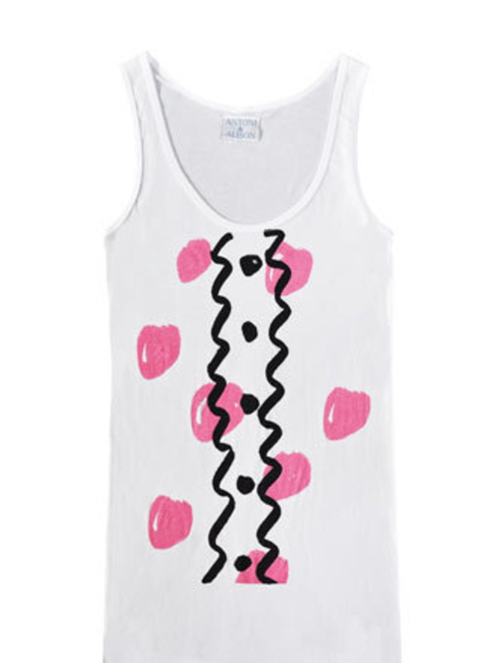 <p>Regulars at London Fashion Week, we applaud Antoni &amp; Alison for their fun designs. This vest made the ELLE team swoon, definitely more than just a wardrobe basic.</p><p>Tank top, £88 by Antoni &amp; Alison</p>