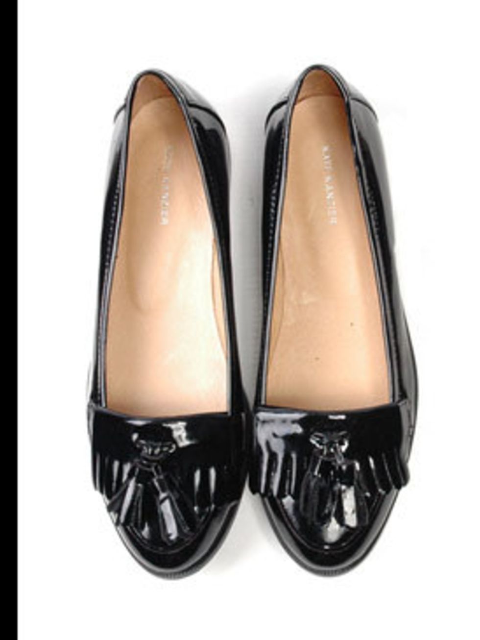 <p>Loafers, £35 by <a href="http://www.katekanzier.com/moreinfo.asp?product_id=1250&amp;pid=417">Kate Kanzier</a></p>