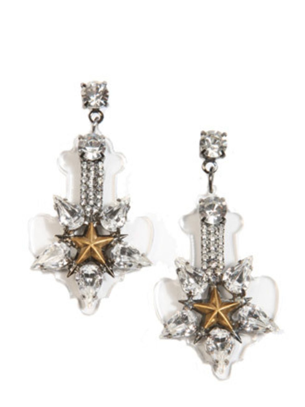 <p>Erikson Beamon have designed these acrylic and crystal earrings exclusively for Urban Outfitters. It has been all about the statement necklace for a long time, bring back big earrings, we say.</p><p>Earrings, £88 by Erickson Beamon for <a href="http://