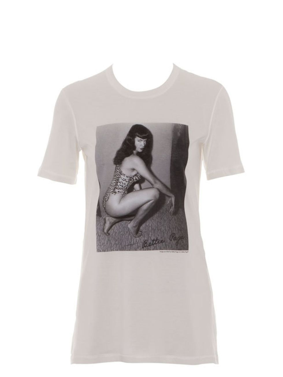 <p> This retro Betty Paige T-shirt is our new must-have. Layer over denim shorts in the sun and tuck into peg legs next season.T-shirt, £115, by D&amp;G at Harvey Nichols (0207 235 5000) </p>