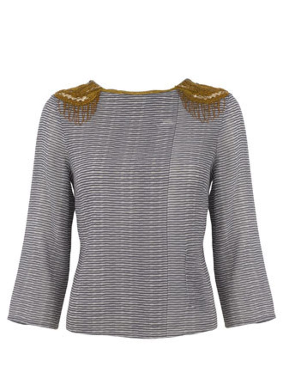 <p>We see no sign of the nautical or military trends waning anytime soon. Snap up this top from M&amp;S which expertly blends the two  just add shorts.</p><p>Top, £29.50 by <a href="http://www.marksandspencer.com/">Marks &amp; Spencer</a></p>