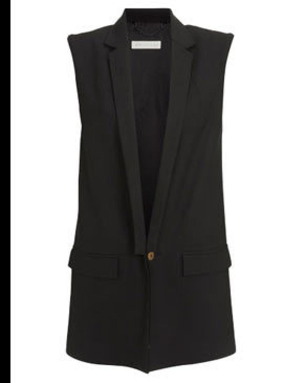 <p>Sleeveless Blazer, £130 by <a href="http://www.whistles.co.uk/fcp/product/whistles/newin/Sleeveless-Blazer/903000053723">Whistles</a></p>