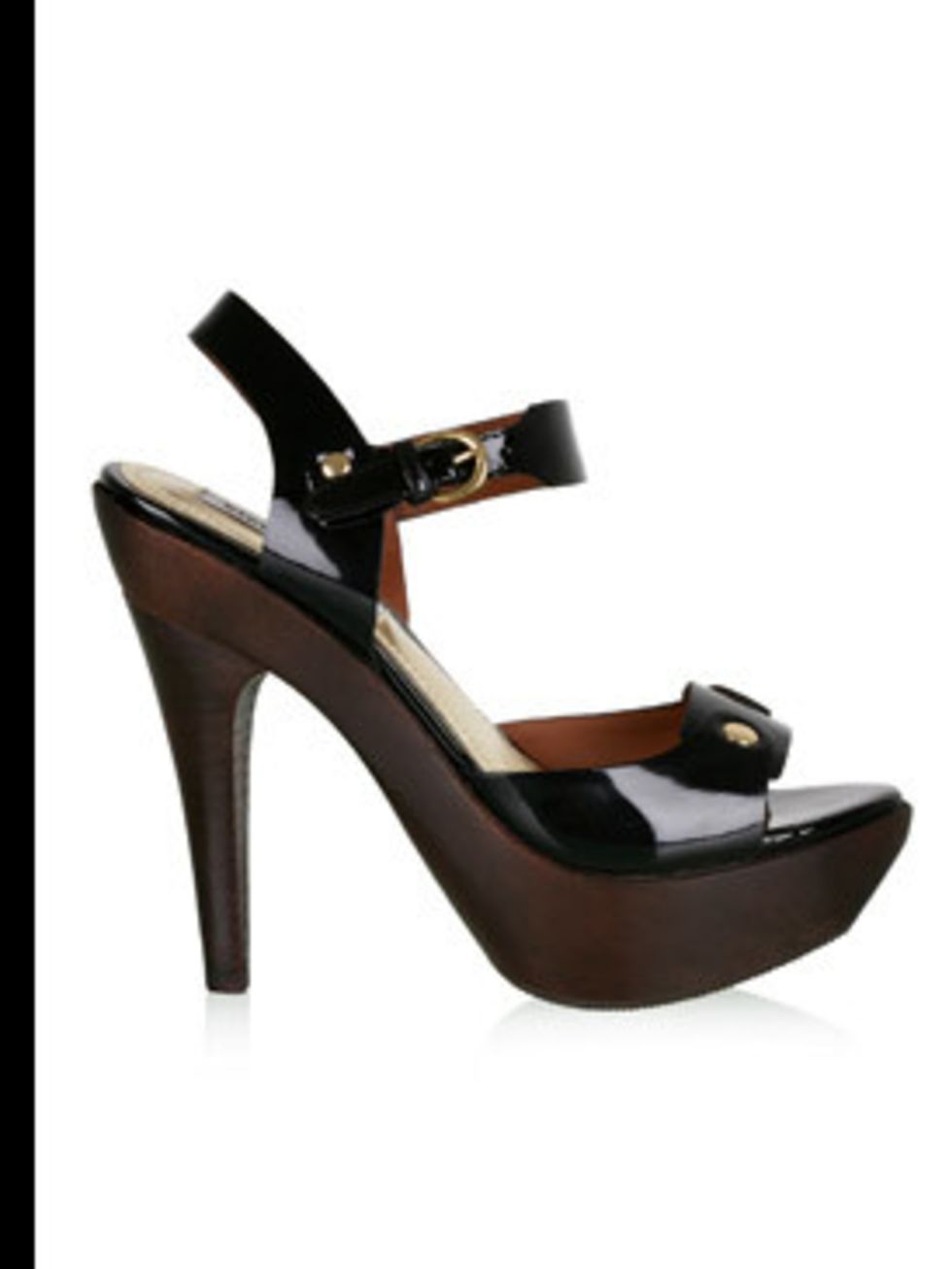 <p>Shoes, £115 by Steve Madden at <a href="http://www.my-wardrobe.com/steve-madden/black-patent-platform-peeptoe-168203">My-Wardrobe</a></p>
