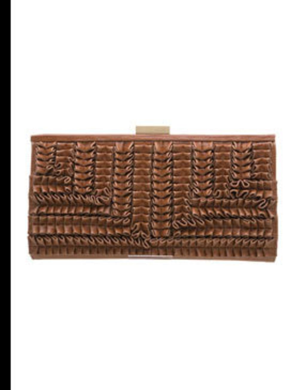 <p>Clutch bag, £45 by <a href="http://www.dune.co.uk/catalogue/style.asp?r=46&amp;g=45&amp;s=59&amp;y=S09APU83BGM626N">Dune</a></p>