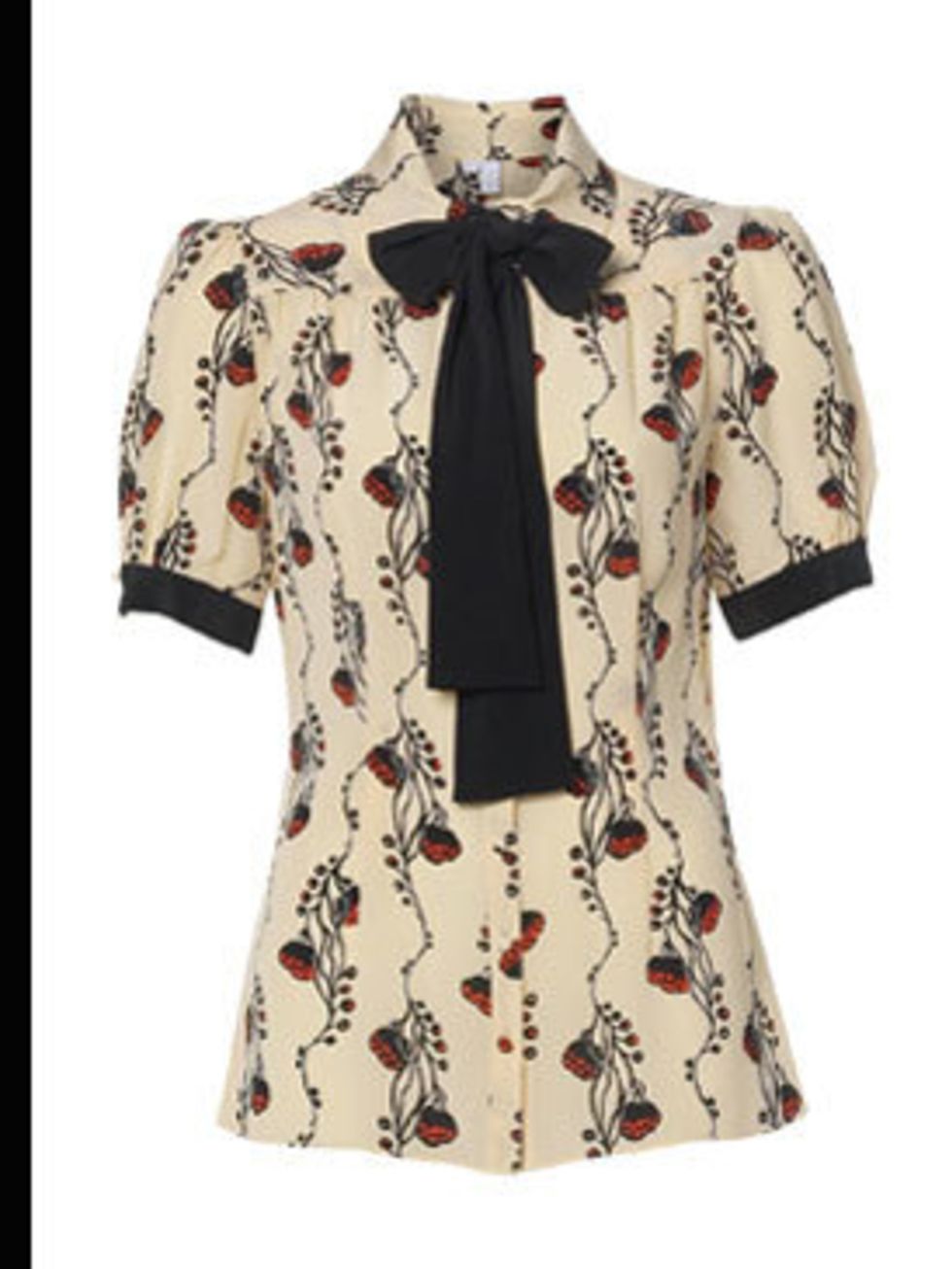 <p>Silk printed blouse, £45 from Untold at House of Fraser for stockists call 0870 1607270</p>