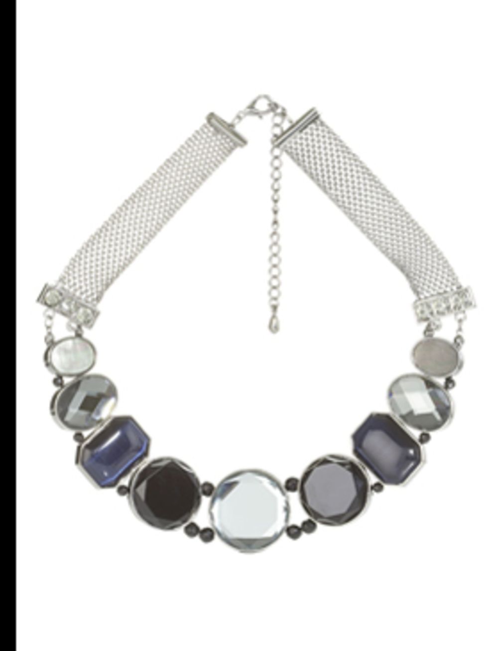 <p>Large multi stone necklace, £30, by Principles, for stockists call (0870 122 8802)</p>