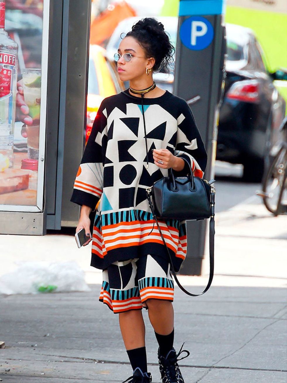 FKA Twigs out and about in New York, May 2015.