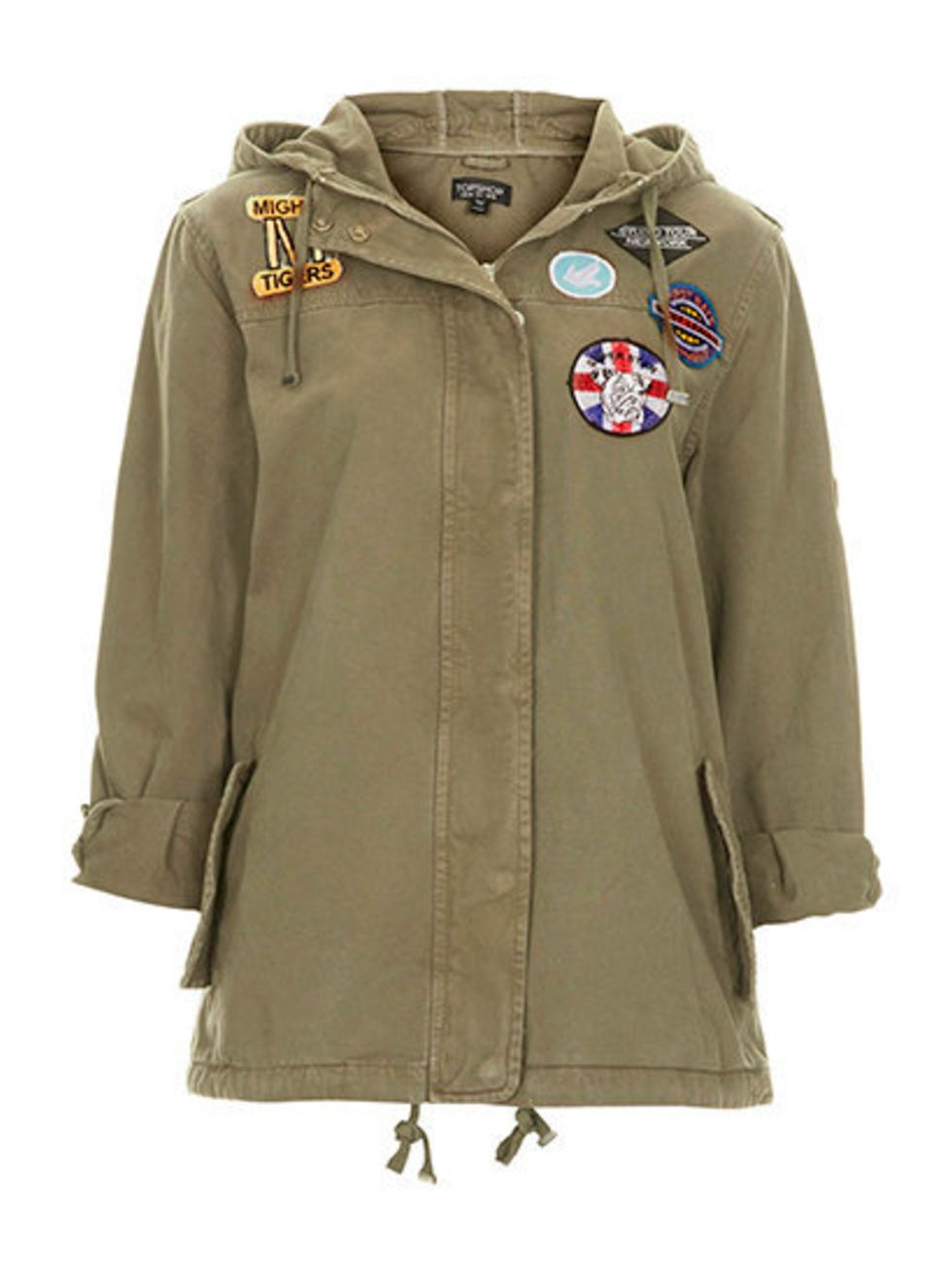 <p>Lightweight layers are key for festivals, you never know when the English weather might dramatically change. Pack this <a href="http://www.topshop.com/en/tsuk/product/clothing-427/festival-1905528/badged-lightweight-short-parka-2779889?bi=1&amp;ps=200"