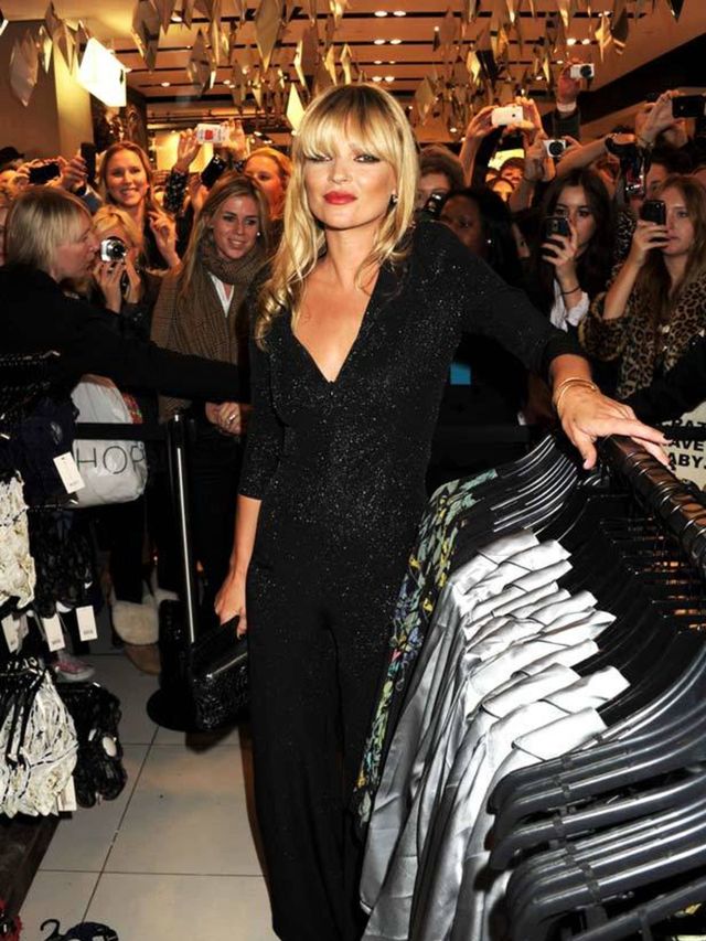 <p><a href="http://www.elleuk.com/starstyle/style-files/%28section%29/Kate-Moss">Kate</a> stepped out wearing a custom made sparkly jumpsuit, and with Phillip Green and his daughter Chloe by her side, not to mention 200 very enthusiastic shoppers, the sup