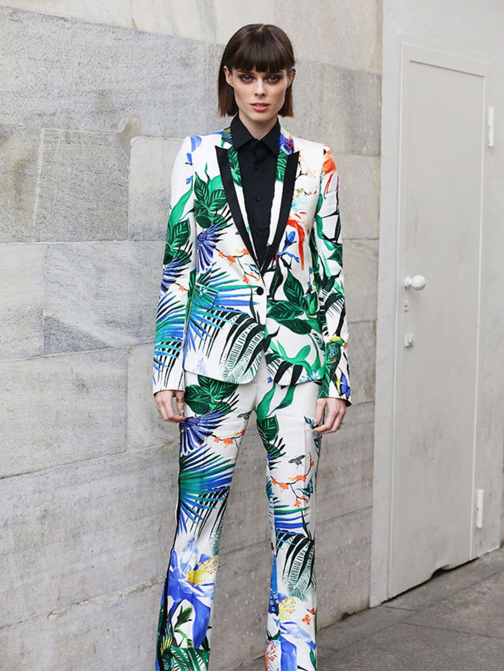 Coco Rocha attends the Roberto Cavalli - Show as part of Milan Fashion Week Womenswear Spring/Summer 2015 on September 20, 2014 in Milan, Italy.