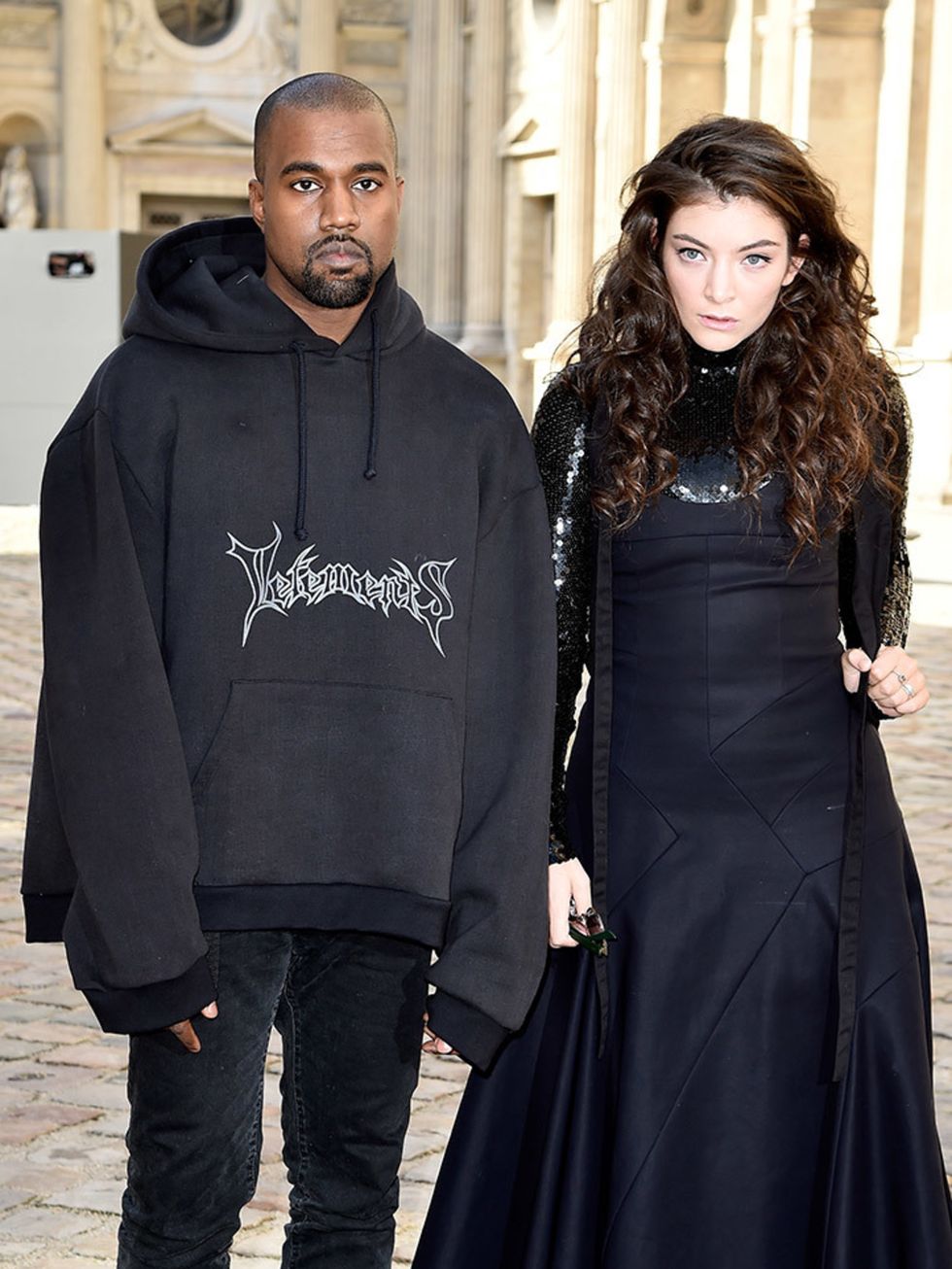 <p>With <a href="http://www.elleuk.com/tags/lorde">Lorde</a> at <a href="http://www.elleuk.com/fashion/news/christian-dior-autumn-winter-2015-paris-fashion-week-review">Christian Dior a/w 2015</a>: Carrying a Kanye, officially approved by the youth.</p>