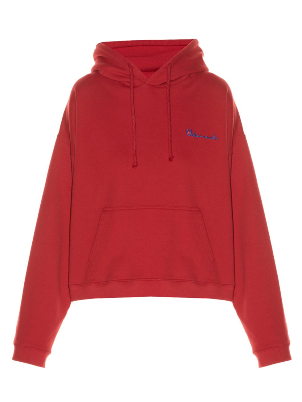 <p>Hooded logo-print sweatshirt, £415, <a href="http://www.matchesfashion.com/products/Vetements-Hooded-logo-print-sweatshirt-1046756" target="_blank">Vetements</a></p>