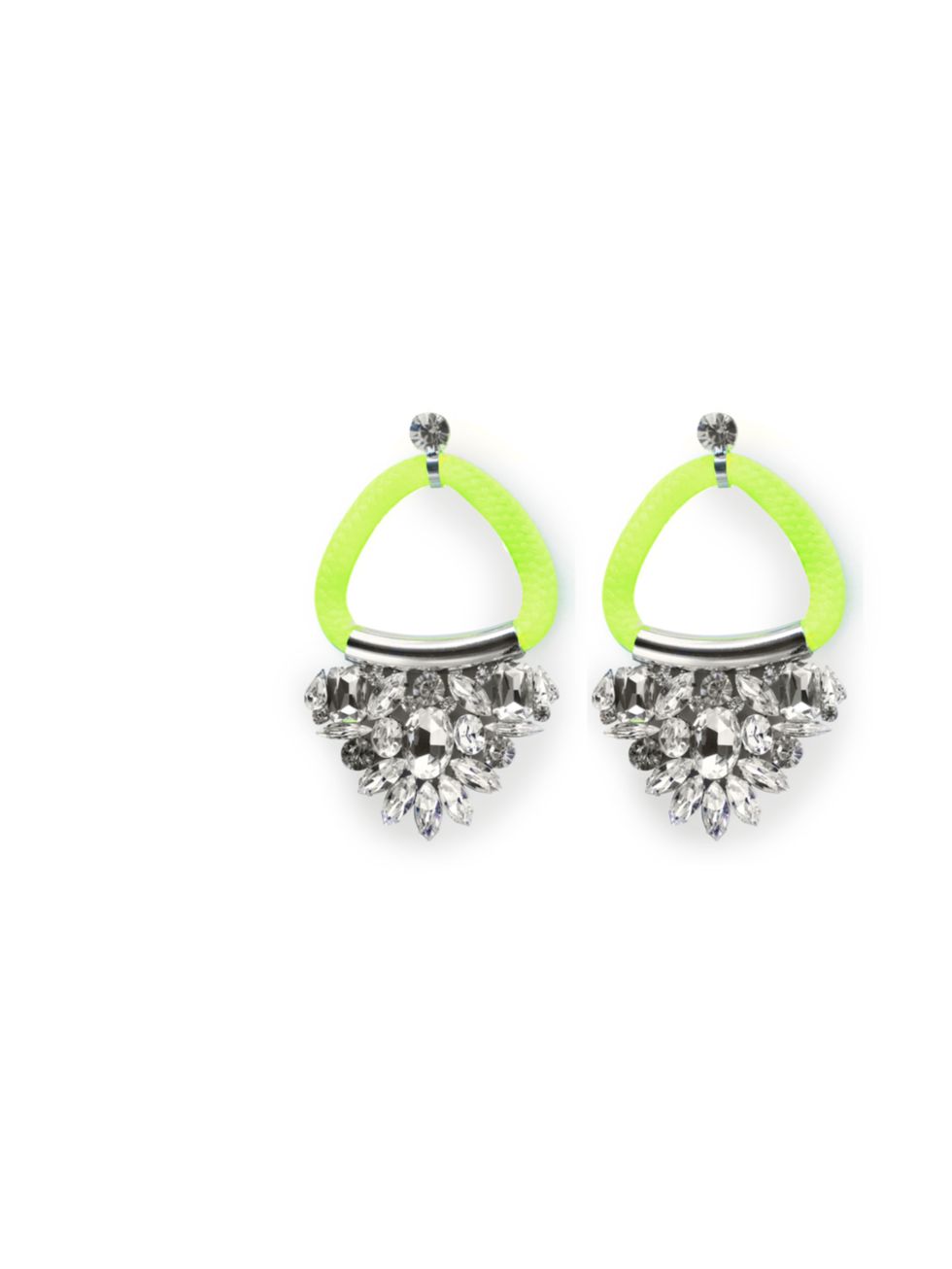 <p>Noir neon and crystal hoop earrings, £228, at <a href="http://www.saltresortwear.com/store/view/noir-neon-yellow-and-crystal-hoop-earring/?Pid=368&amp;CategoryId=85">Salt </a></p>