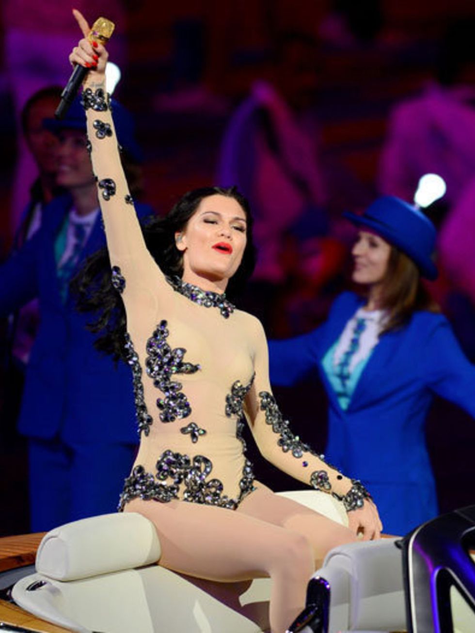 <p>Jessie J performed as a solo artist and also with Tinie Tempah, Taio Cruz and Queen as part of the 2012 London Olympic Games closing ceremony.</p>