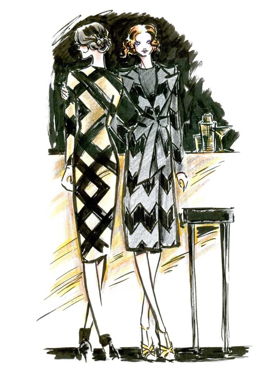 <p> A sketch from Nicholas Oakwell's AW12 couture collection</p>
