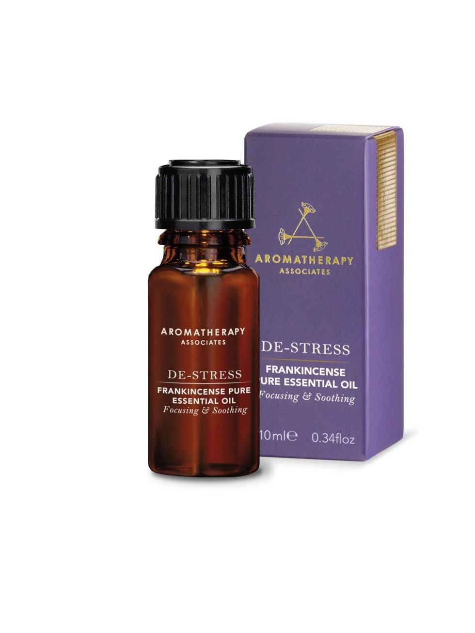 <p>At work keep <a href="http://www.aromatherapyassociates.com/home-and-ambience/de-stress-frankincense-pure-essential-oil.html">Aromatherapy Associates Frankincense Essential Oil, £25, </a>on your desk and inhale it throughout the day Pure frankincense,