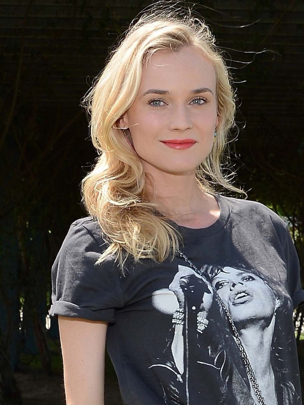 <p><a href="http://www.elleuk.com/star-style/celebrity-style-files/diane-kruger"> Diane Kruger</a> is the epitome of festival chic pairing warm pink lips with no hassle hair and a bare face. </p>