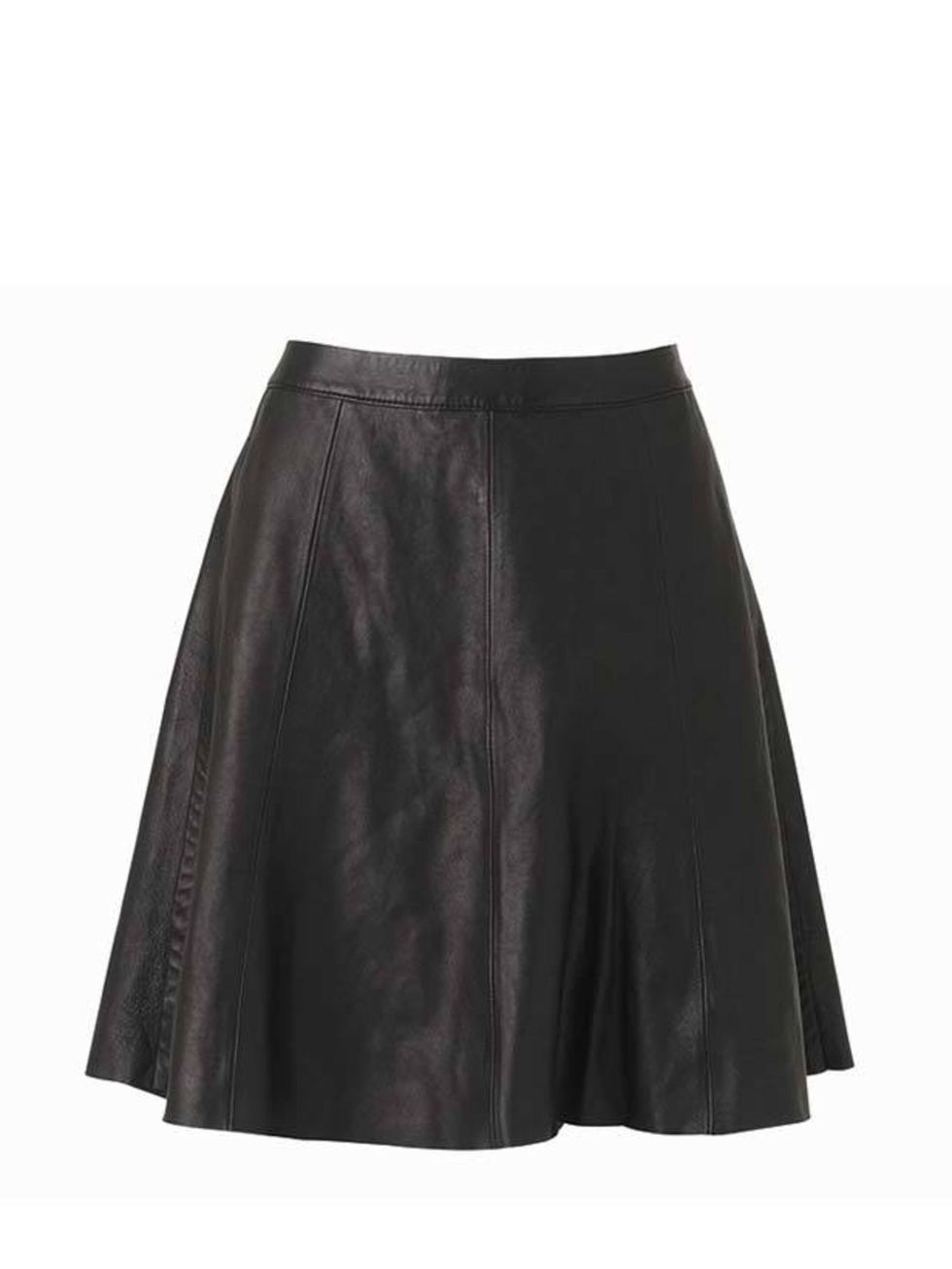 <p> </p><p>Ladylike glamour is one of the seasons most talked about trends and a full leather skirt is one of its key pieces. Wear with pointed stilettos and a camel knit for Mad Men seduction. Gap leather skirt, £129, for stockists call 0800 427 789 </p