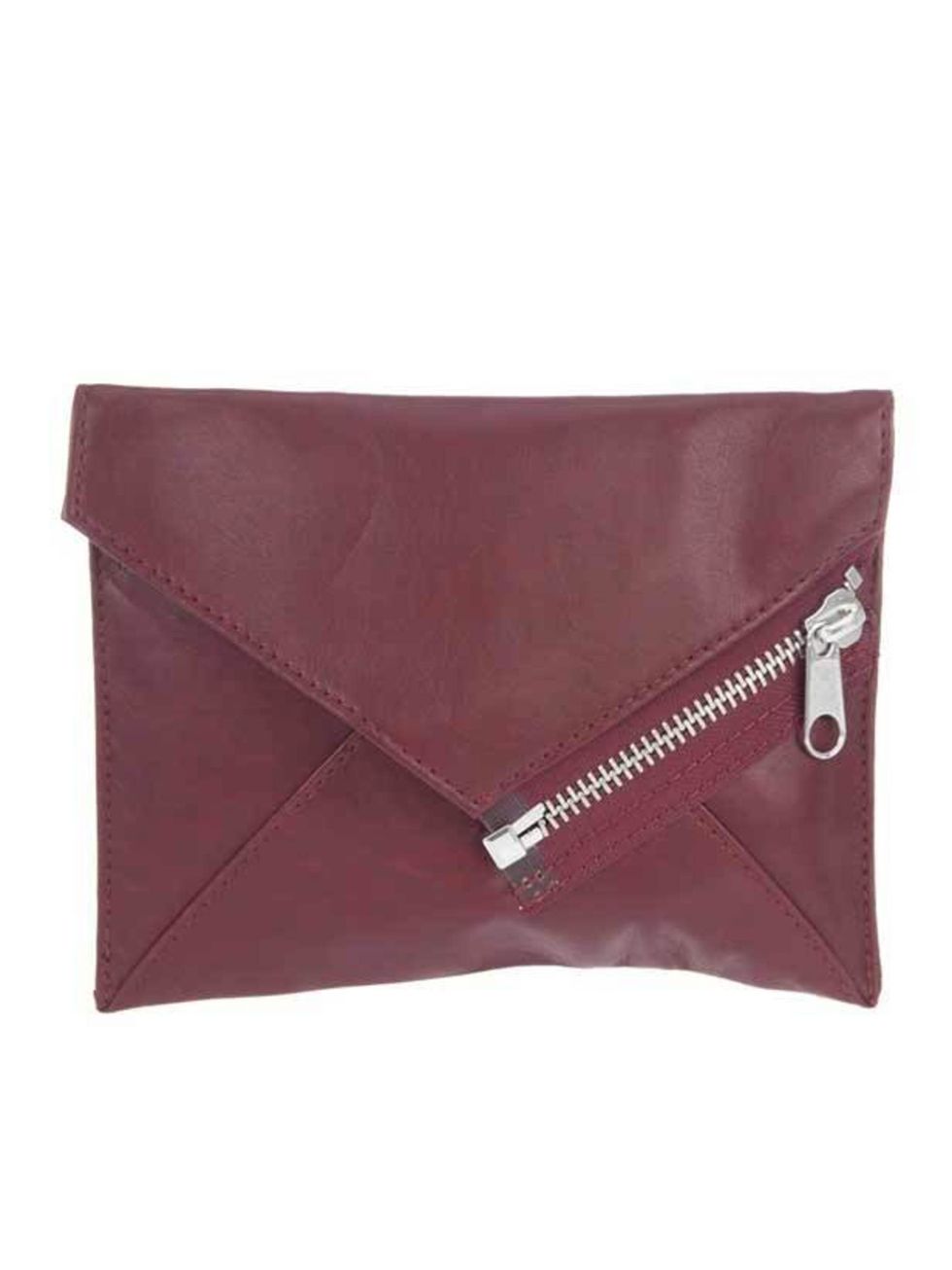<p> </p><p>Add a purist edge to your winter wardrobe with a leather envelope clutch that will add elegance to any outfit, day or night... Cheap Monday red leather envelope cluth, £23, at <a href="http://www.no-one.co.uk/shopping/women/item10061502.aspx">N