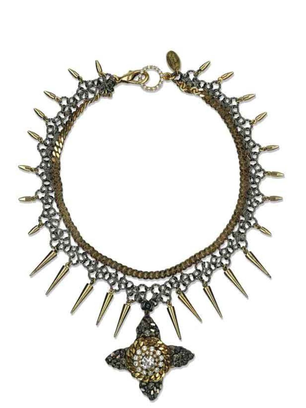 <p>Erickson Beamon for Urban Outfitters spike necklace, £165, at <a href="http://www.urbanoutfitters.co.uk/erickson-beamon-spike-necklace/invt/5762455601992/">Urban Outfitters</a> </p>