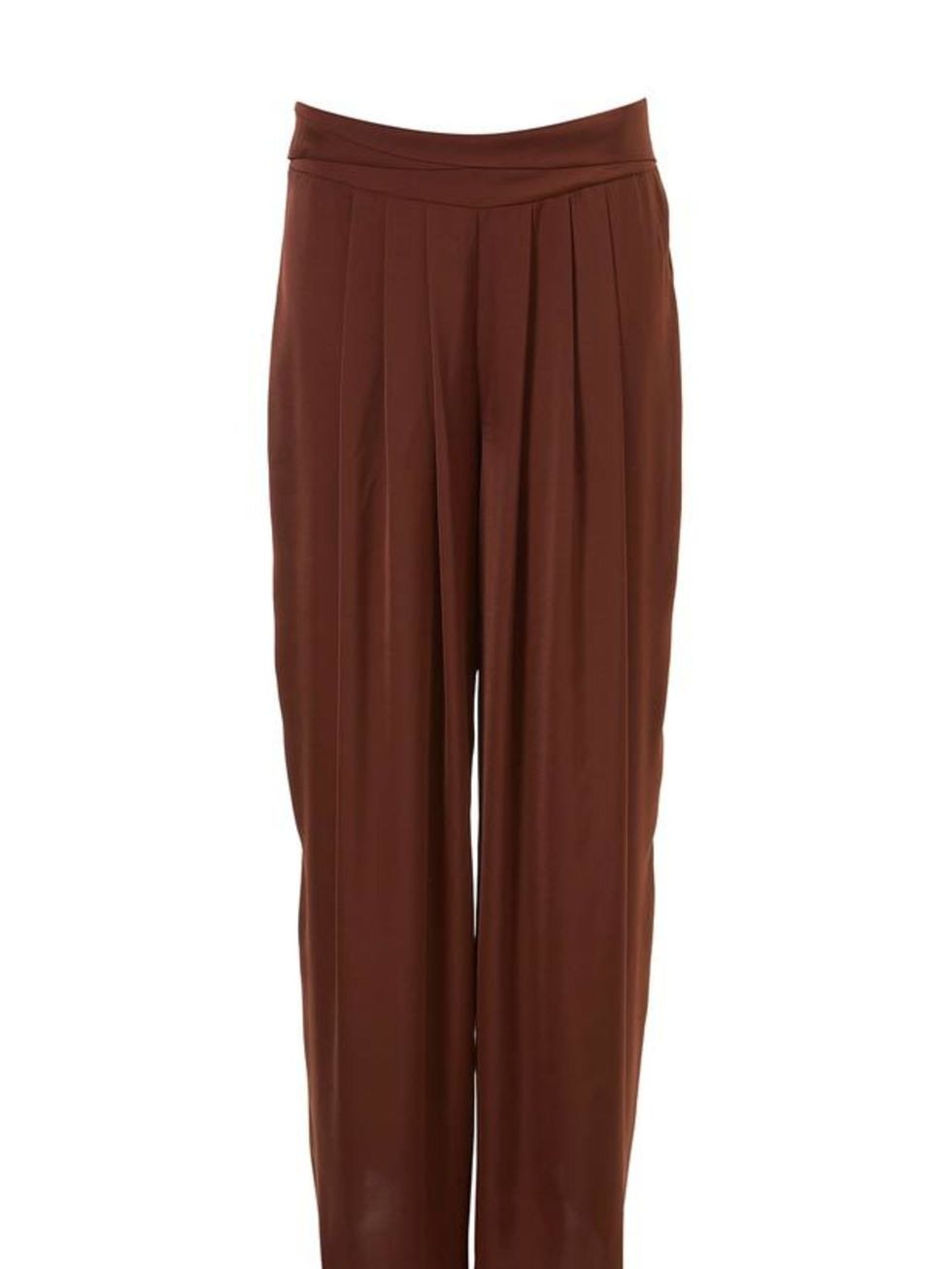 <p> </p><p>The evening trouser has returned and wide leg, pleated styles are our new wardrobe essential Topshop silky wide-leg trousers, £38</p>