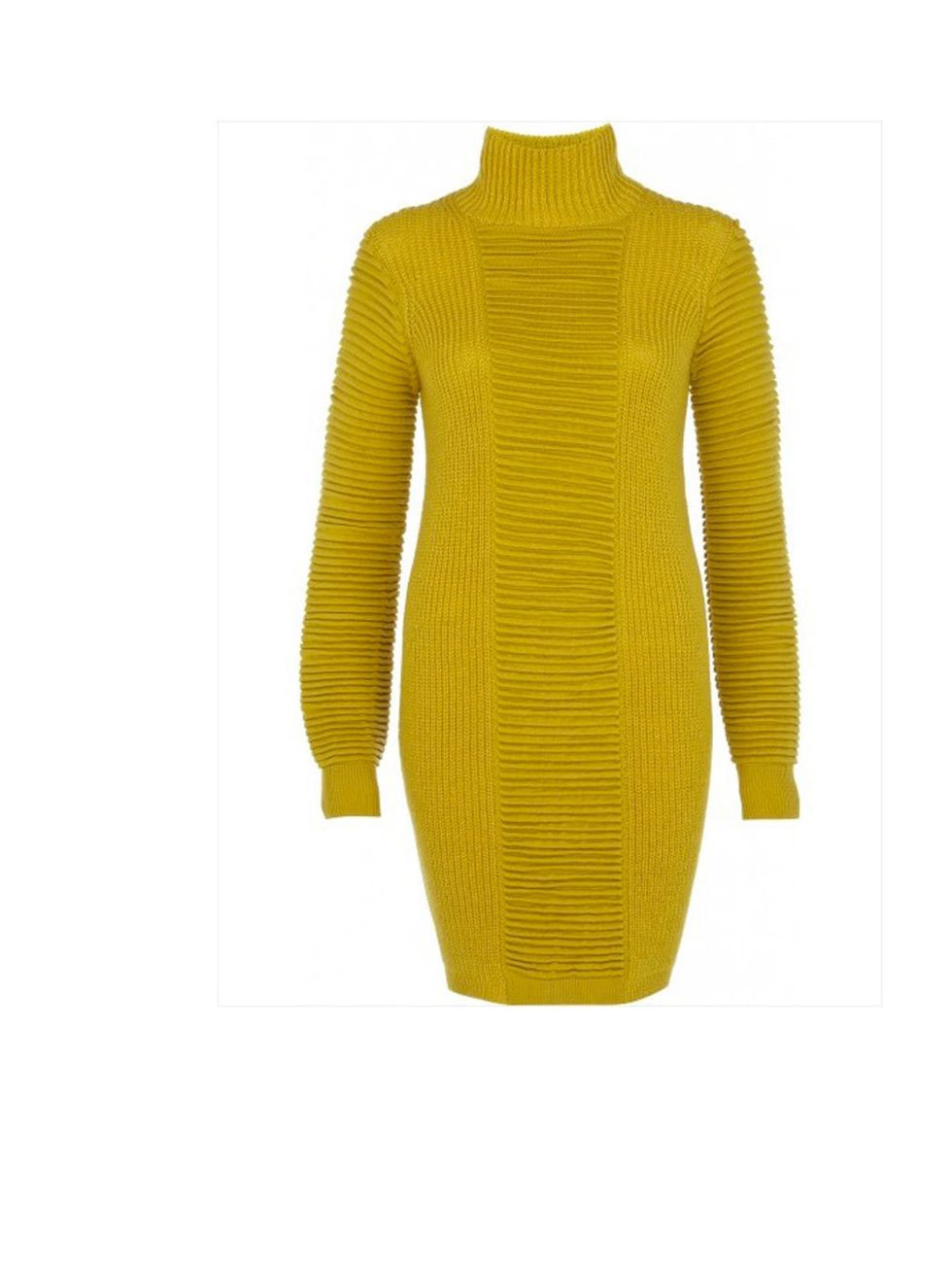 <p>Eudon Choi for River Island yellow jumper dress, £80.</p>