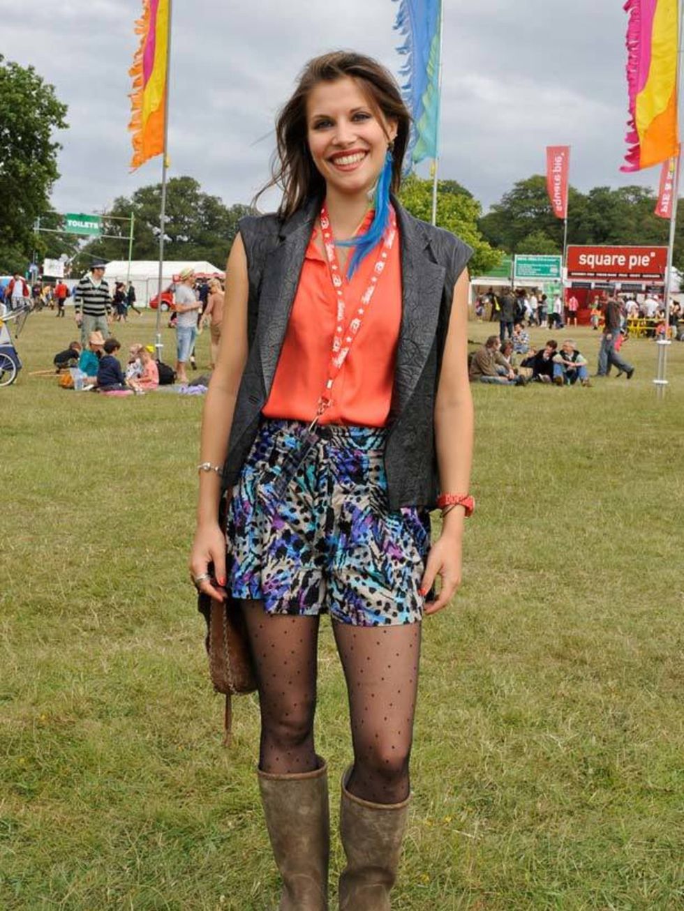 <p>Photo by Alistair Guy.Pips, 25, Presenter. Urban Outfitters shirt and earrings, vintage waistcoat and boots, Compiot shorts, Toy watch.</p>