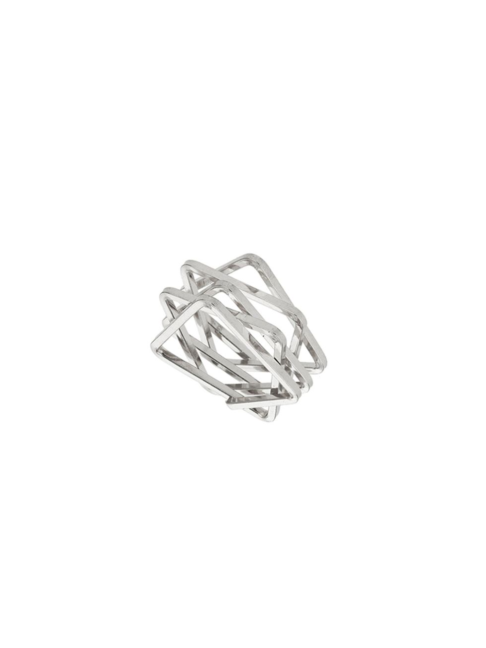 <p><a href="http://www.dorothyperkins.com/en/dpuk/product/accessories-203537/fashion-jewellery-203576/rings-203920/silver-square-stack-ring-4060938?refinements=category~%5b212422%7c208724%5d&bi=1&ps=20" target="_blank">Dorothy Perkins</a> ring, £6.50</p>