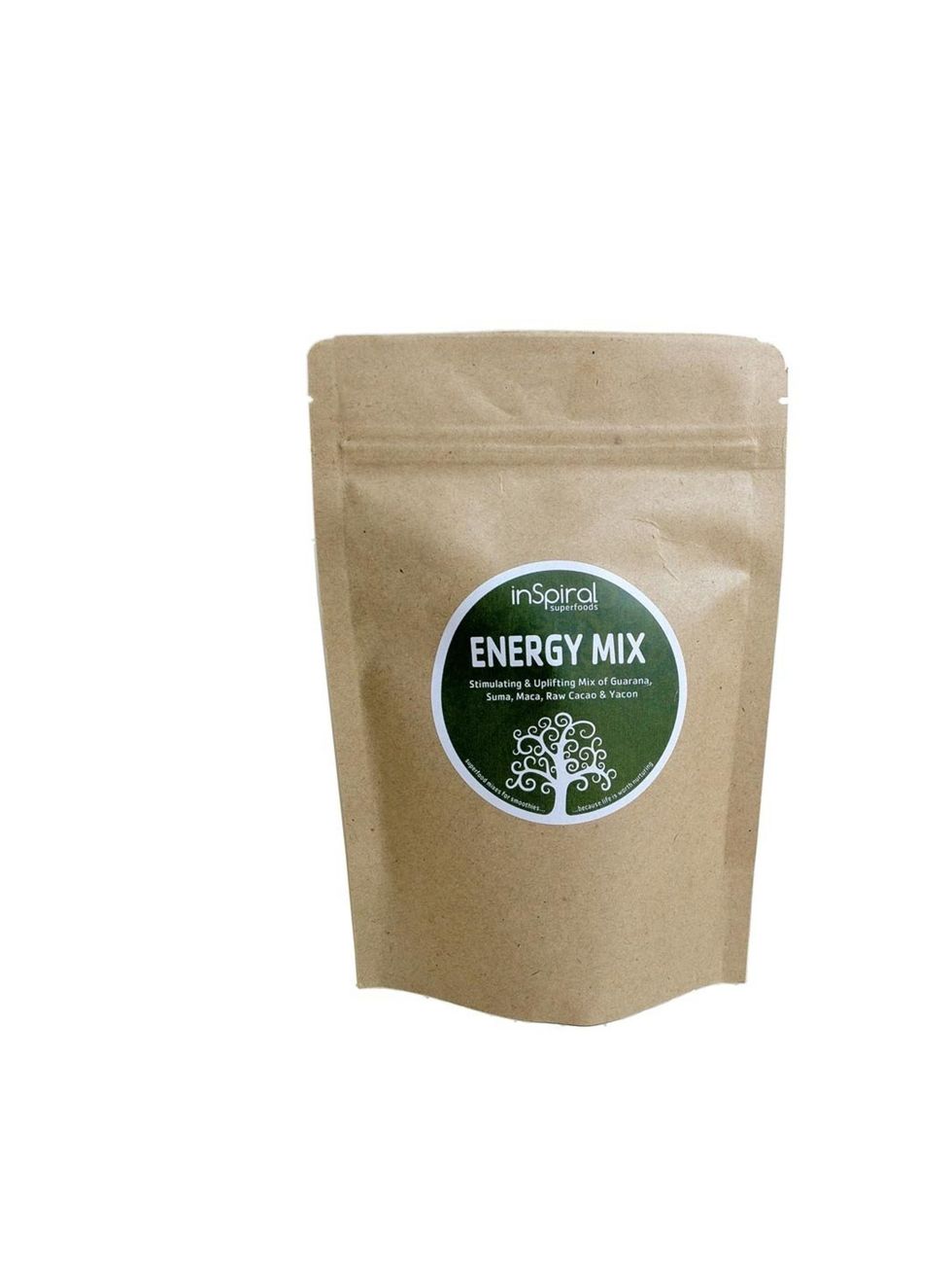 <p>From the same people who make those moreish kale chips, comes Energy Mix. It contain guarana, maca, raw cacao, suma and yacon powder all harnessed in this powder for their stimualting, mood-boosting and energising properties. </p><p>Mix it into a smoot