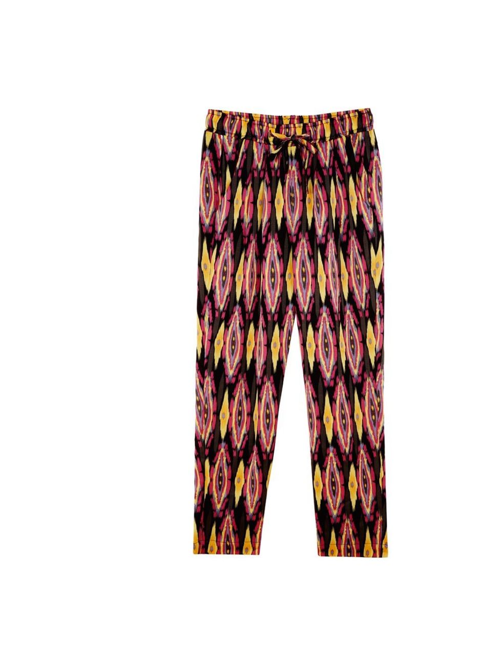 <p>Vaudeville &amp; Burlesque printed trousers, £65, at Urban Outfitters, for stockists call 0203 219 1944</p>