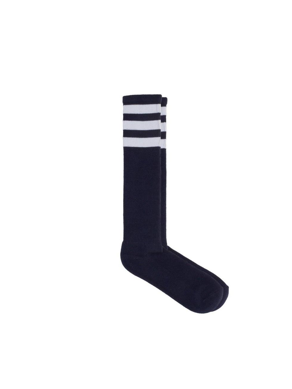 <p>Striped sports socks entered the fashion consciousness when they were spotted on the Prada s/s 2014 catwalk. Wear yours peeking over the top of ankle boots, à la Rebecca Lowthorpe, ELLE's Assistant Editor and Editor of ELLE Collections. </p><p><a href=