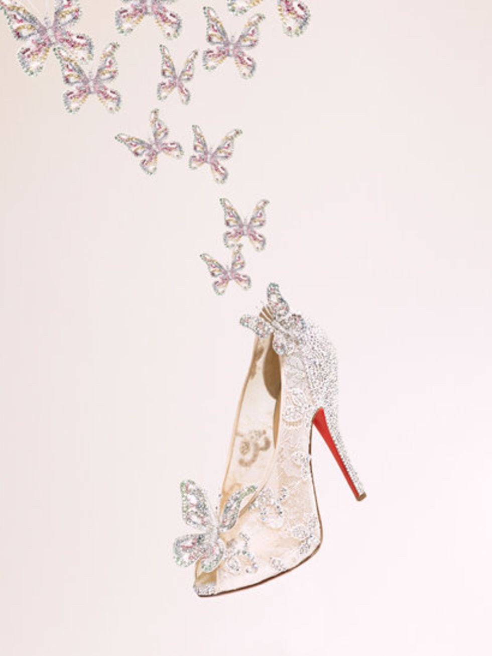 <p>Christian Louboutin's Cinderella-inspired shoe</p>