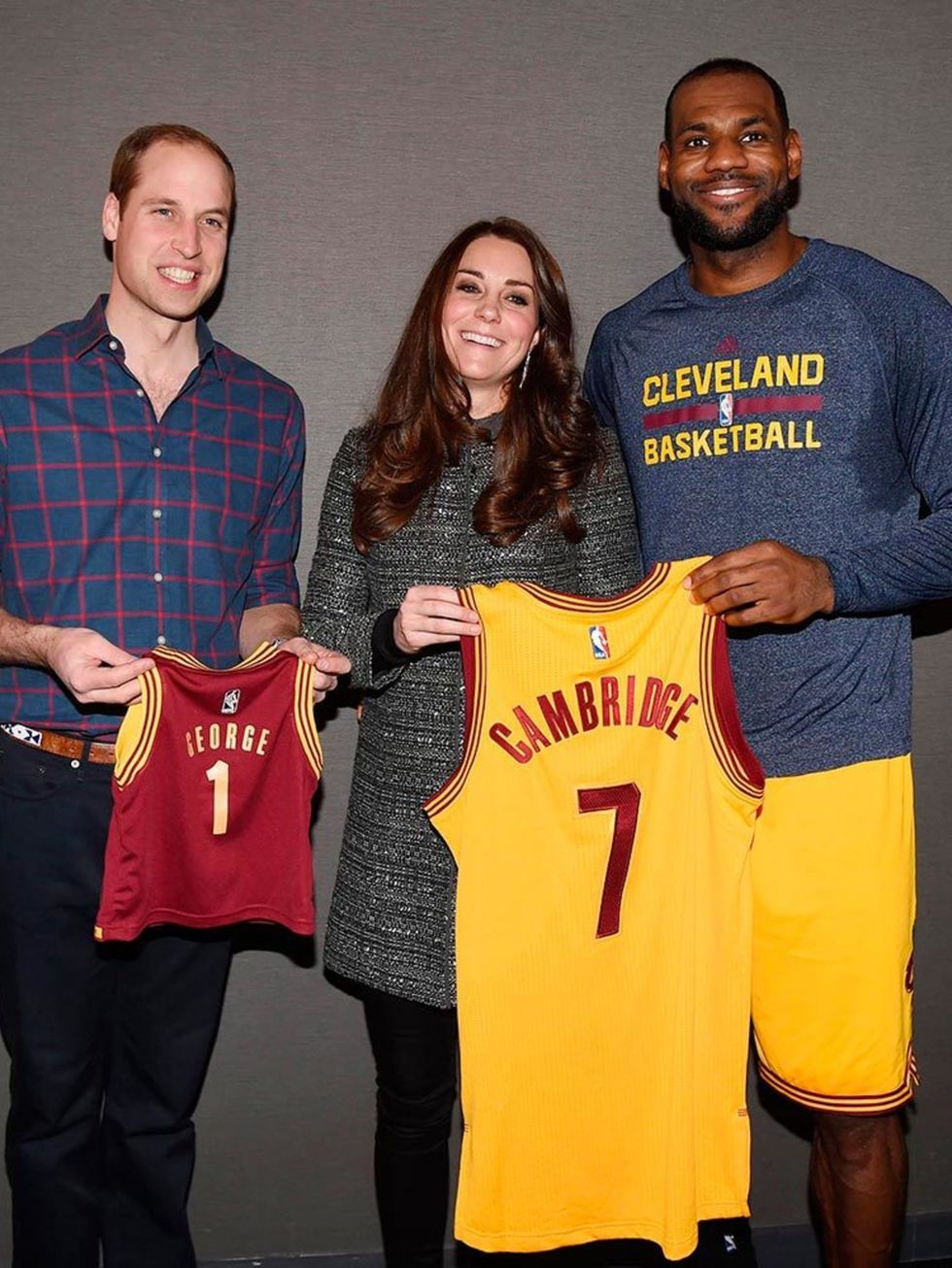 <p>3. When LeBron James gave Kate an against-protocol sweaty embrace, and Kate didn't flinch.</p>

<p><span style="font-size:13px; line-height:1.6">Kate Middleton Prince William and LeBron James at the Cleveland Cavaliers vs. Brooklyn Nets game in New Yor