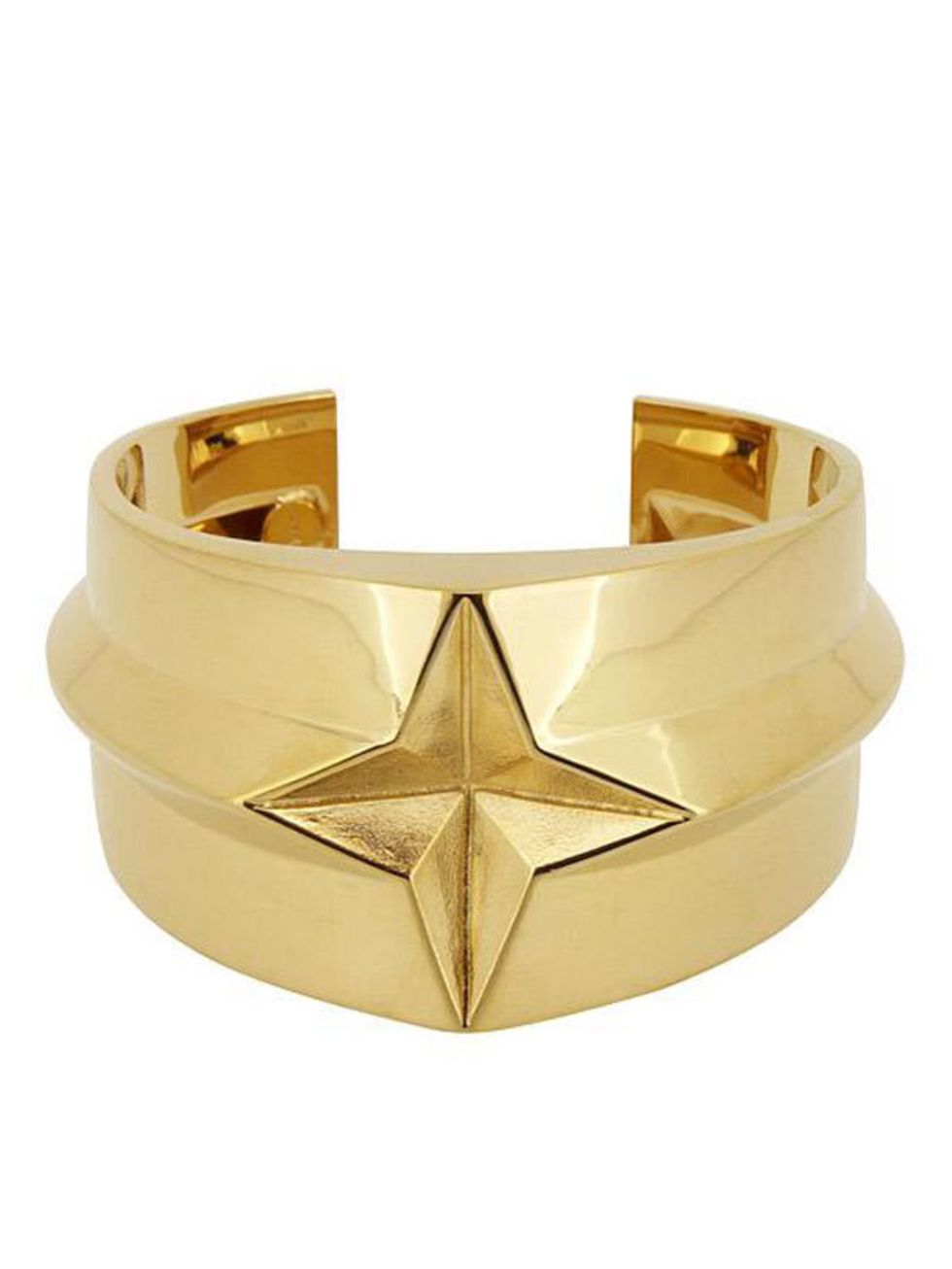 <p><a href="http://www.lucasjack.com/cms/index.php/bracelets/star-gold-cuff.html">Lucas Jack</a> star gold cuff, £92</p>