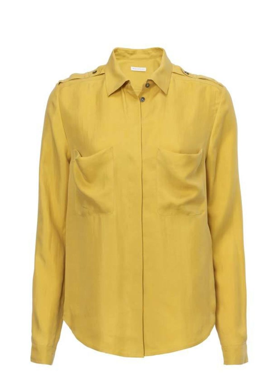 <p><a href="http://www.whistles.co.uk/fcp/categorylist/dept/shop?resetFilters=true">Whistles</a> mustard silk shirt, £95</p>