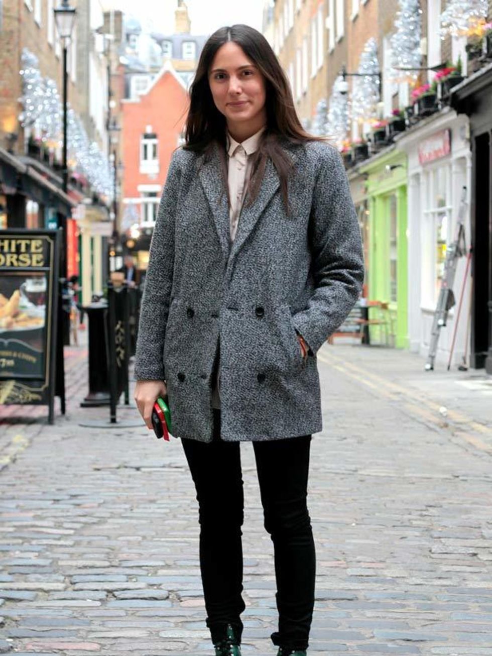 <p>Photo by Anthea Sims.Paula, 24, Strategist. Weekday jacket, Cos shirt, Whyred jeans and vintage boots.</p>