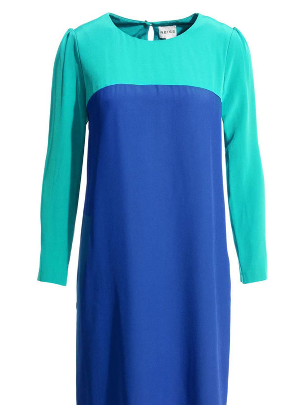 <p><a href="http://www.reissonline.com/shop/womens/womens_new_arrivals/penelope/blue_green/">Reiss</a> 'Penelope' colour block dress, £159</p>