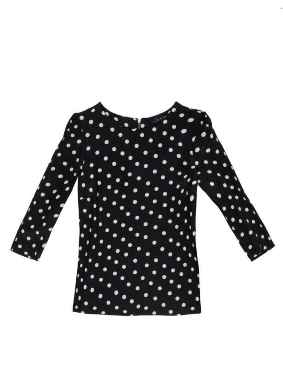 <p>Polka dots are one of our favourite year-round prints so wear this top with a leather skirt now, or chinos come spring <a href="http://www.zara.com/webapp/wcs/stores/servlet/product/uk/en/zara-S2011/61142/298512/TOP%2BWITH%2BGATHERED%2BSHOULDERS">Zara