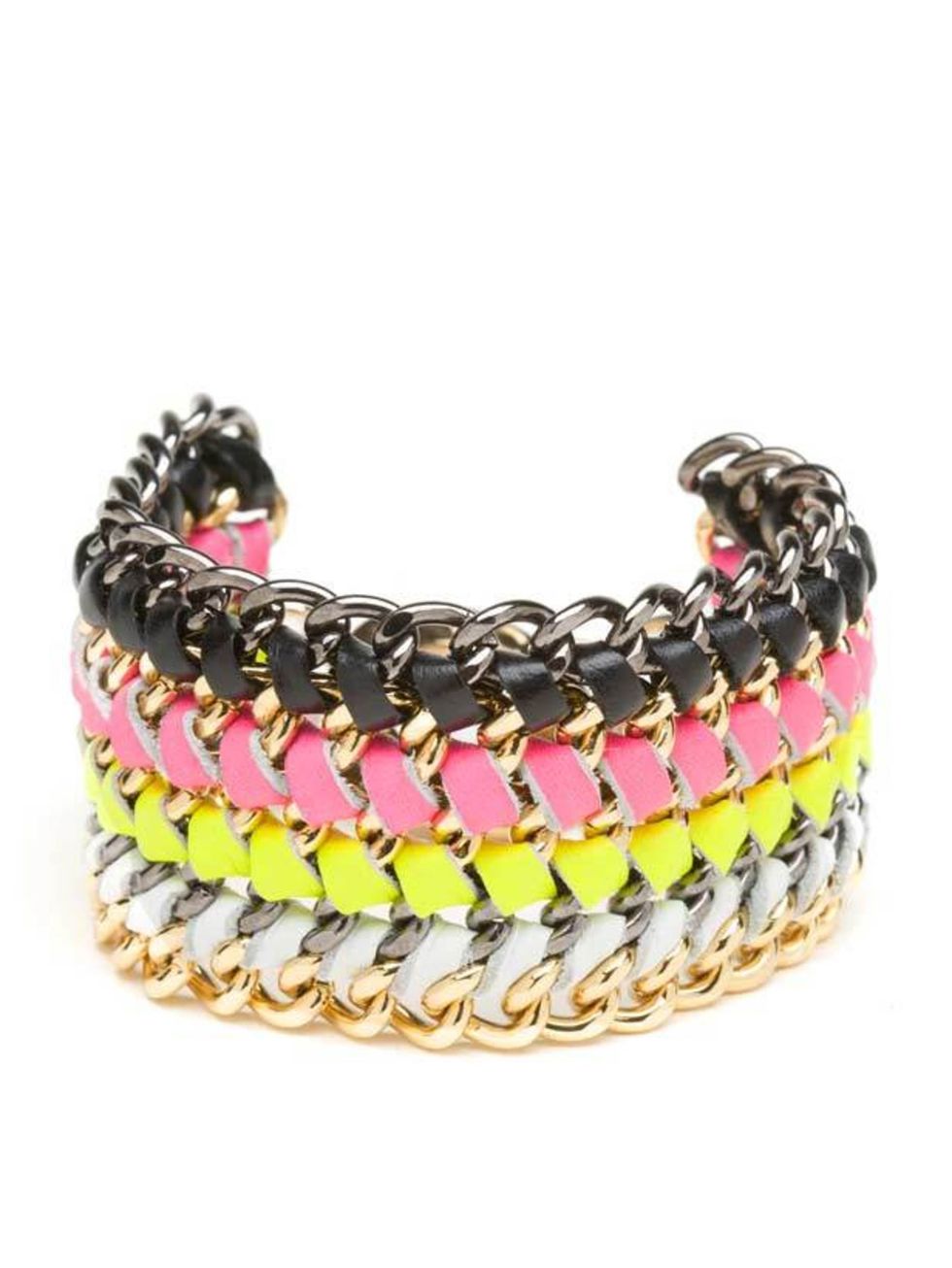 <p> </p><p>Neon is set to be a huge trend come spring so get in on the act early and add an instant hit of colour to Februarys dark clothes CC Skye neon bracelet, £110, at <a href="http://www.oxygenboutique.com/product/oxygen/cc-skye-lindsey-bracelet---
