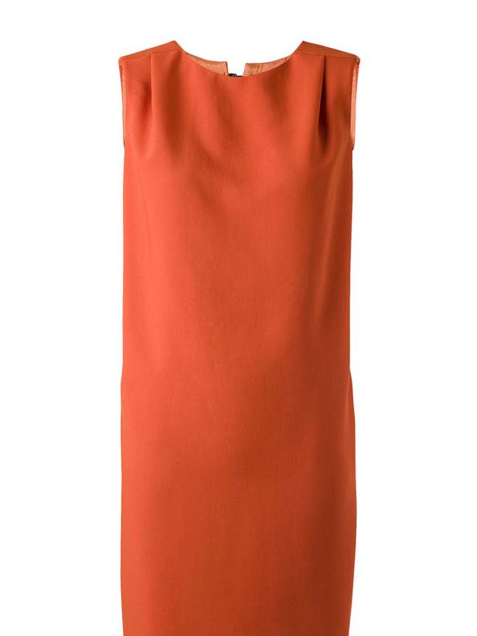 <p>Mango orange shift dress, £69.90, for stockists call 020 7434 3694 </p>