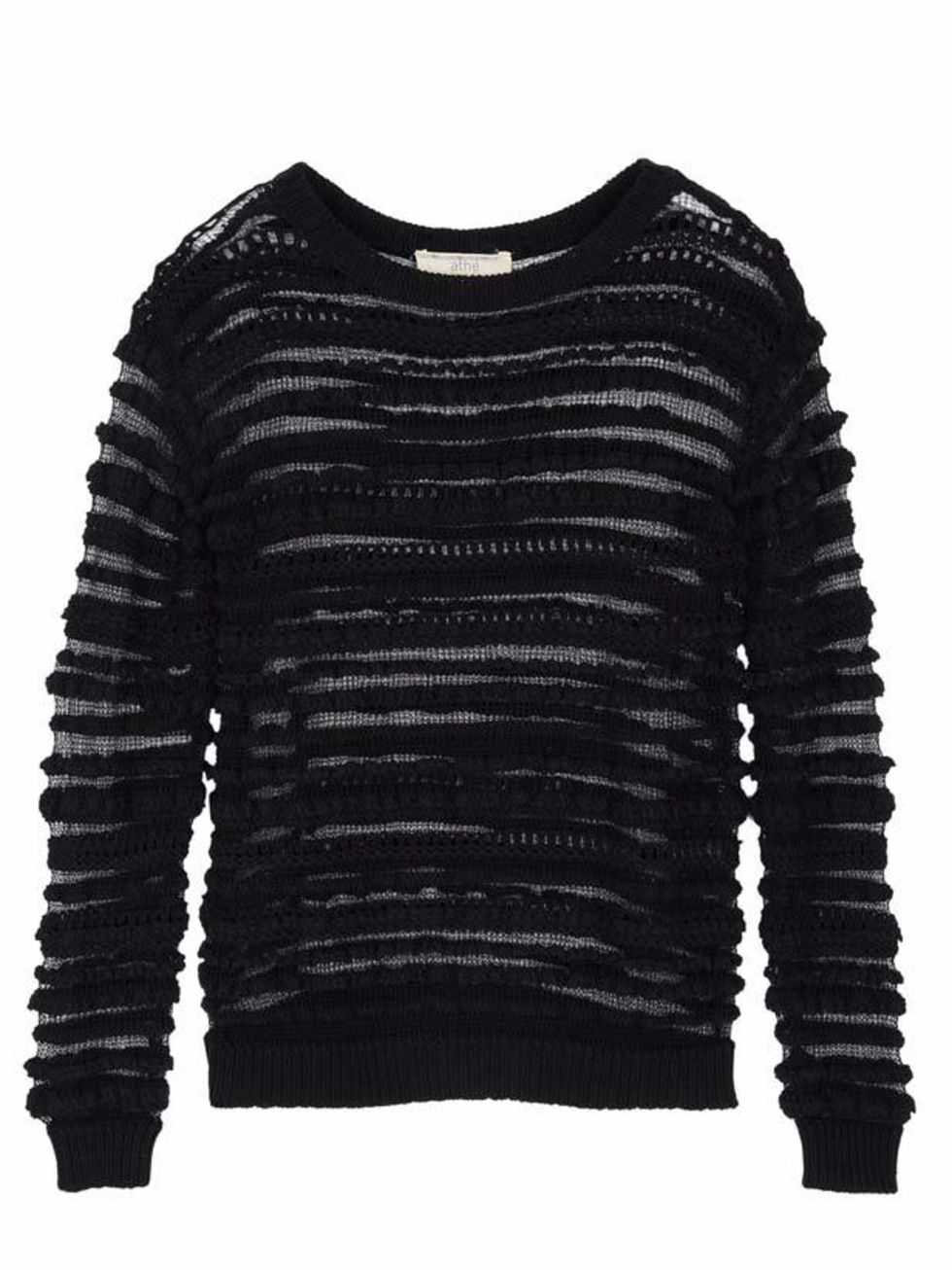 <p>Vanessa Bruno black loose open knit sweater, £234, at <a href="http://www.my-wardrobe.com/vanessa-bruno-athe/black-loose-open-knit-sweater-519977">My Wardrobe</a></p>