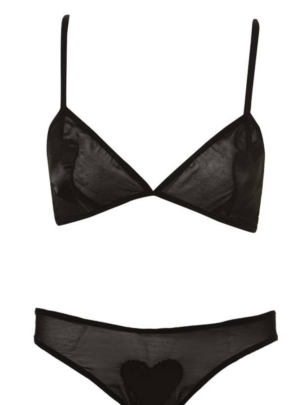 <p>Richard Nicoll black bra and briefs, £45 each, at Topshop, for stockists call 0845 161 4519</p>