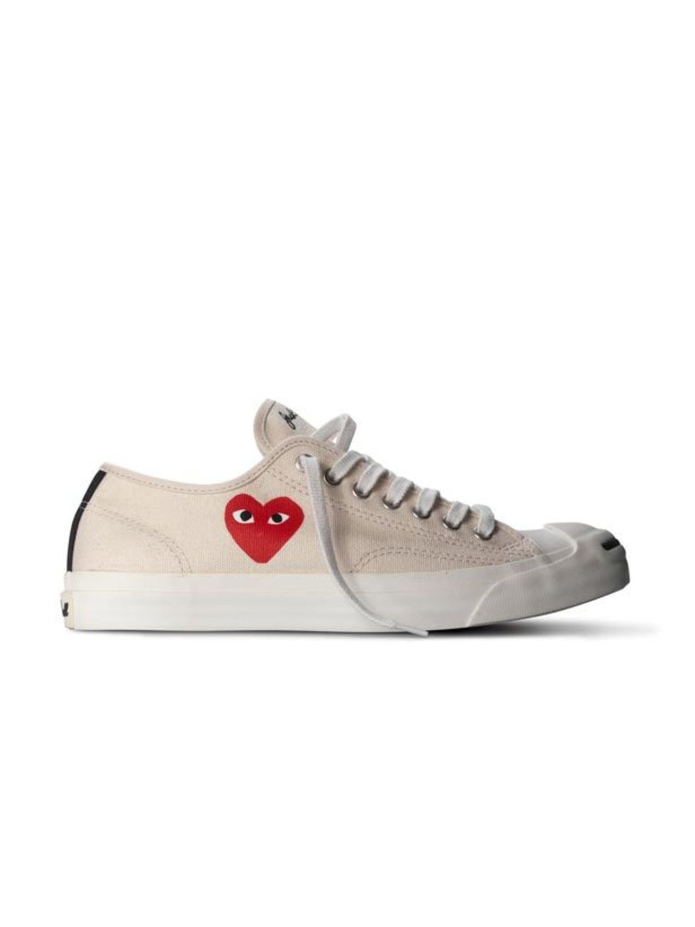 <p> </p><p> </p><p>Converse and Comme des Garcons have reunited to give the Jack Purcell style a simple yet sublime makeover with the famously cute heart print logo. We cant wait to wear this pair with chinos and denim shorts come summer... Converse x Co