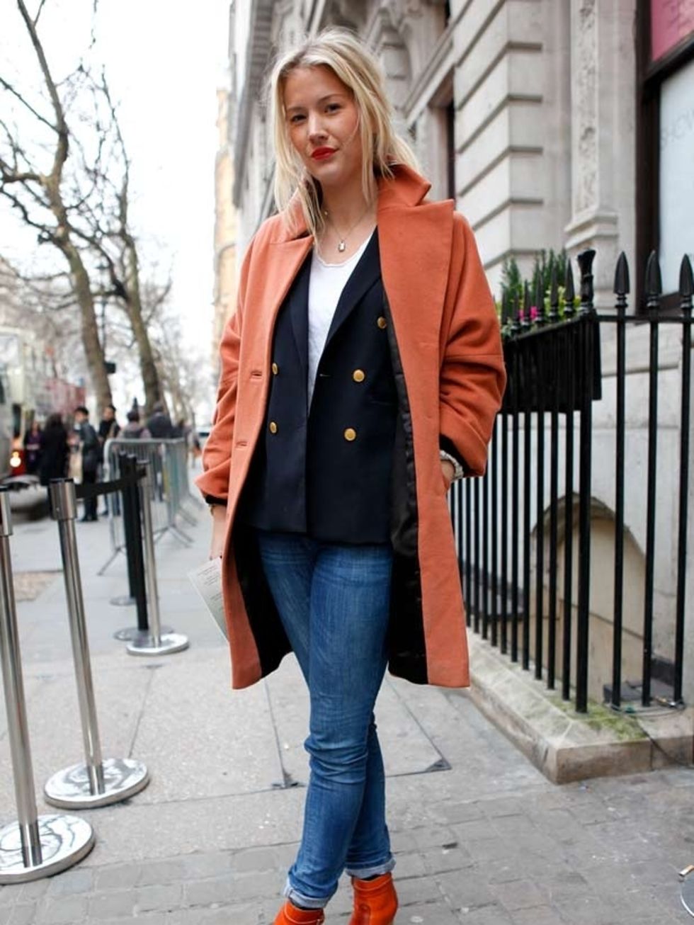 <p>Photo by Jessica Weber @ Anthea Simms.Janina Boss, 25, PR. Dagmar coat, Intermix blazer, H&amp;M jeans, Swedish Hasbeen.</p>